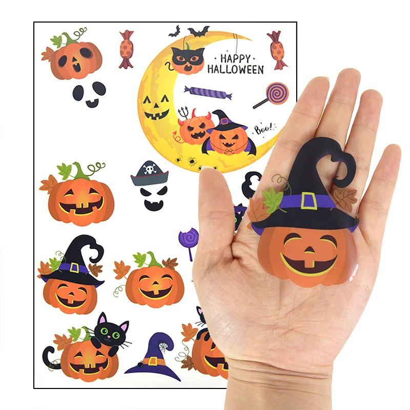 

2022 New Halloween Wall Stickers Horror Grim Reaper Witch Pumpkin Window Stickers For Halloween Party Home Bar Floor Wall Decal