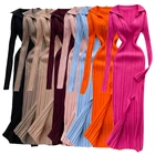 Женское трикотажное платье-свитер средней длины, элегантное облегающее Черное Трикотажное Платье-футляр с квадратным вырезом, осень 2021