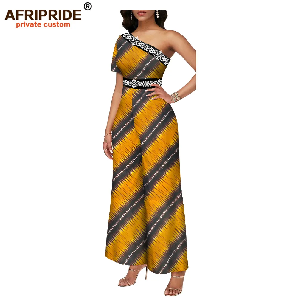 2022 African Jumpsuits for Women Playsuits Bodysuit Women Rompers Ankara Clothing Formal Outfit Dashiki Wax AFRIPRIDE A1929006