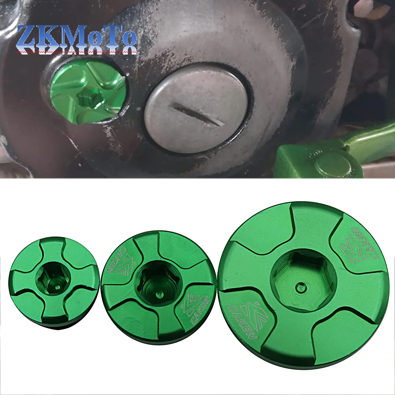 

CAKEN Engine Timing Caps Oil Filler Plug Crankcase Cover Fit for Kawasaki KX250F KX450F KLX450R KX250 KX450 KX 250 450 250F 450F