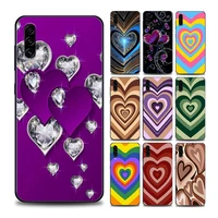 heart circle phone case for samsung a10 e s a20 a30 a30s a40 a50 a60 a70 a80 a90 5g a7 a8 2018 soft silicone