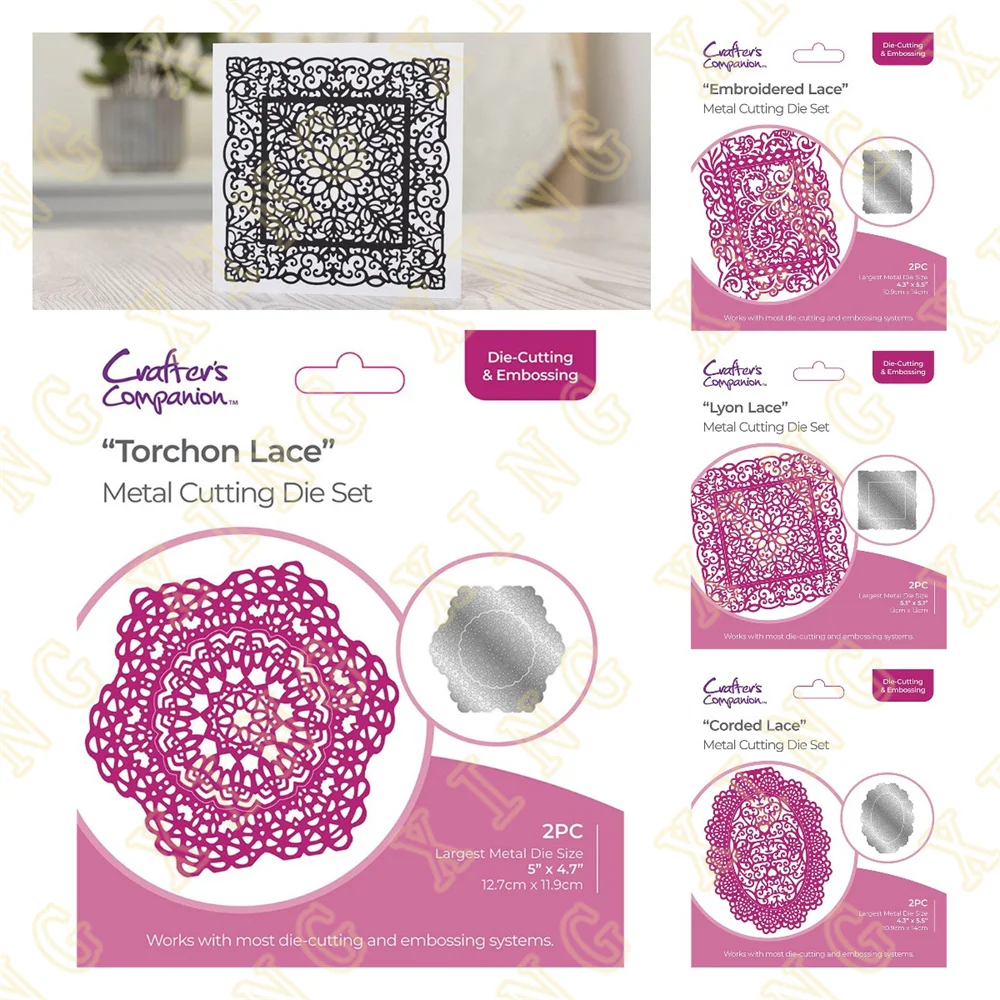 

Corded Lace Metal Cutting Die Scrapbook Embossed Paper Card Album Craft Template Cut Die Stencils New for 2023 Arrival Hot