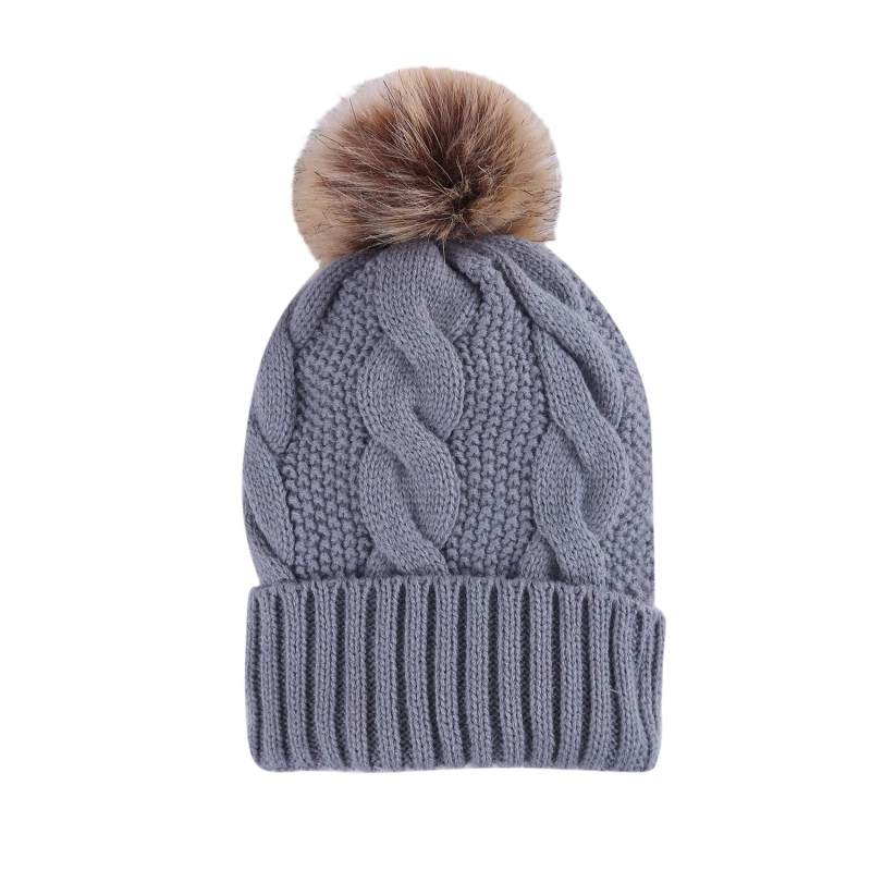 

Winter Hat Women Hat Big Hair Ball Plus Velvet Beanie Caps Outdoor Warm Knit Hats Solid Satin Bonnet Gorros Mujer Invierno Warm