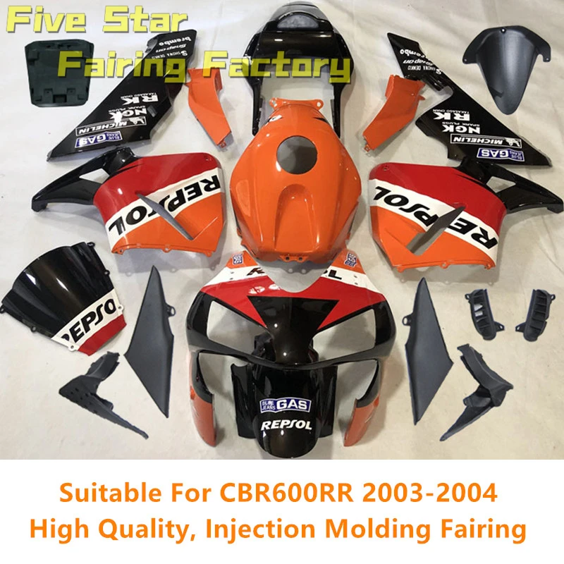 

Motorcycle Fairing Kit For Honda CBR 600 RR 2003 2004 Bodywork CBR600RR 03 04 Injection 600RR Red Black White Orange