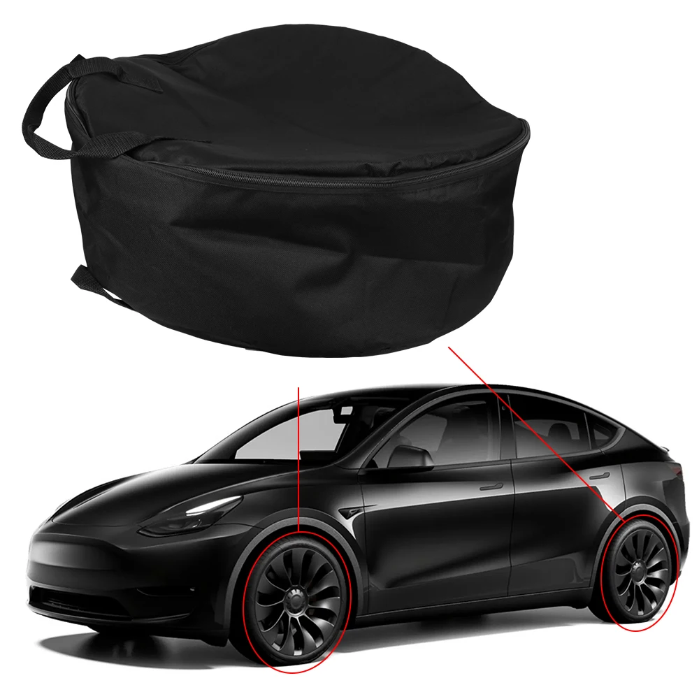 

High Quality Oxford For Tesla Model 3 Aero 18"/ Model Y 19" Gemini Hubcaps Storage Bag Wheel Cover Interior Supplies