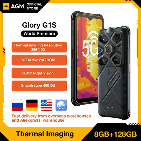 [Мировая премьера] AGM GLORY G1S 5G Прочный смартфон Android 11 Мобильный телефон Глобальная версия NFC Беспроводная зарядка