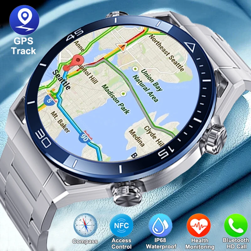

2023 New Smart Watch Men NFC ECG+PPG Watches Ultimate Bluetooth Call GPS Motion Tracker Compass Luxury Business Smartwatch Men