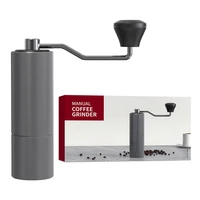 j max manual coffee grinder hand mill 48mm titanium coated burr designed for espresso with a unique external adjustment