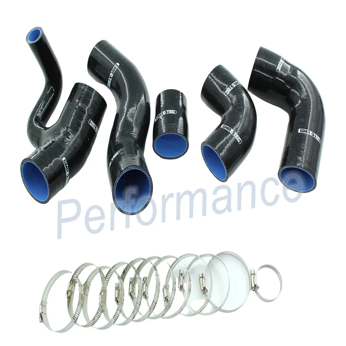 Фото Подходит для Volvo 850 T-5/T-5R 1993-1997 S70/V70 T5 2,3 л, комплект силиконовых шлангов радиатора, черный ntercooler Turbo Hose №1