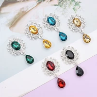 tool water droplets brooch jewelry accessories sparkling crystal scrapbooking sewing button pendant alloy rhinestone