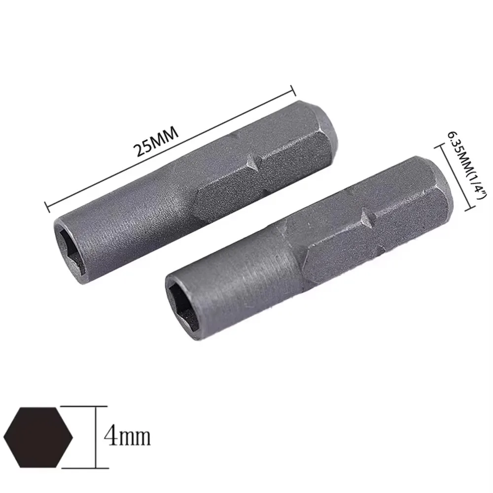 

2 шт. 1/4 "отвертка, отвертка 6,35 мм с шестигранным хвостовиком до 4 мм, адаптер для бит, инструмент для прецизионных шестигранных бит, держатель, винт, инструмент