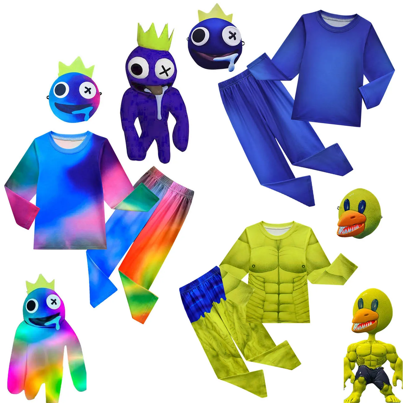 

Boys Rainbow Friend Pajamas Set Baby Girl Anime Cosplay Home Clothing Long Sleeve Children Sleepwear Kids Robloxing Clothing