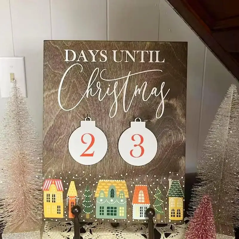 Рождественский календарь обратного отсчета декоративное украшение для