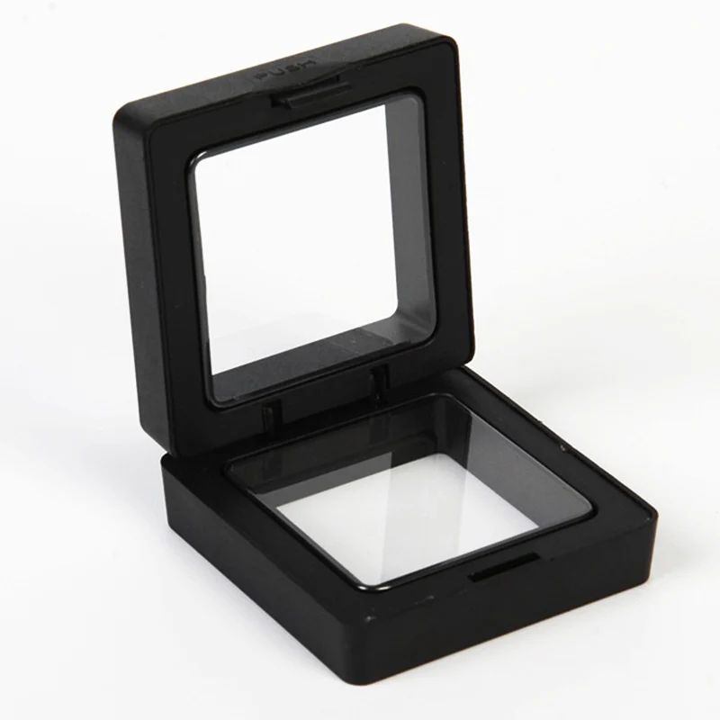 

ABS TPU Film Display Box Case Dust proof Floating Frame Holder Protection Shockproof Storage Transparent 3D Convenient Durable
