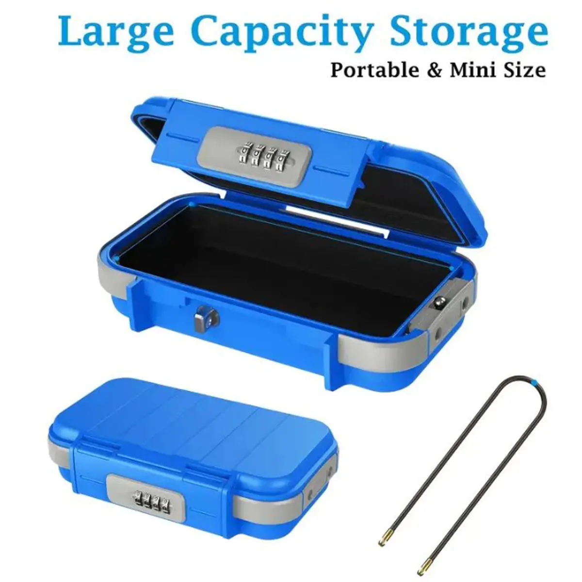 

Портативный Сейф с паролем, комбинированный сейф с кодовым замком, водонепроницаемый ящик для хранения ключей, подходит для пляжа, дома, путешествий, кемпинга на открытом воздухе Коробки и органайзеры для хранения