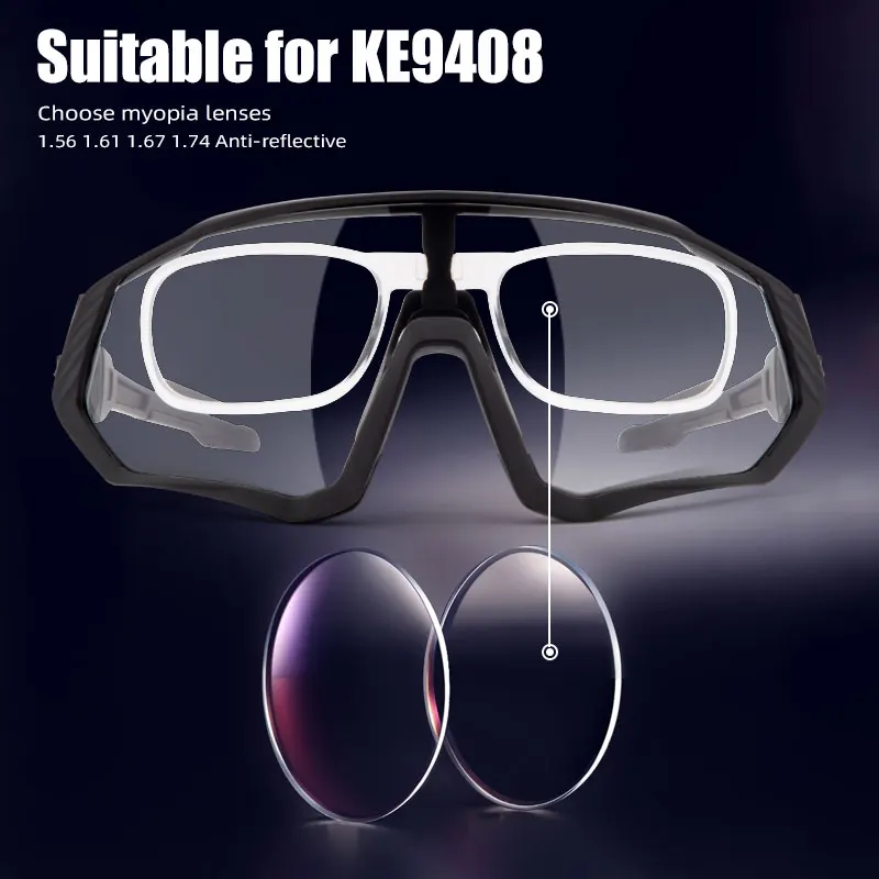

KE9408 Cycling Glasses Prescription Resin Aspheric Glasses Myopia Hyperopia Optical Lens 1.56 1.61 1.67 1.74 Anti-reflective