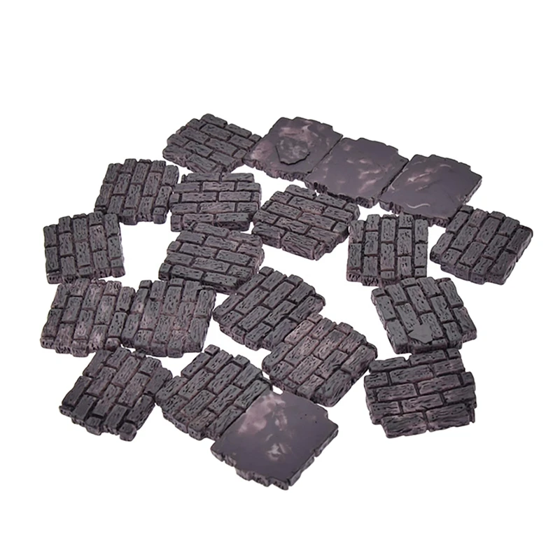 

50Pcs Miniature Wall Brick Mini Bricks for Diorama Landscaping,Garden,Fairy Garden Building Wall Construction Toy