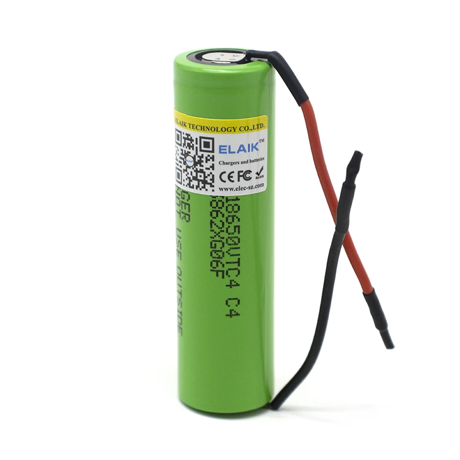 

ELAIK 3.6V 18650 Rechargeable battery 2000mAh Energy storage battery High quality cell lithium battery VTC4-Wire cell