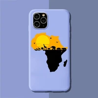 africa map geography painted phone case soft solid color for iphone 11 12 13 mini pro xs max 8 7 6 6s plus x xr