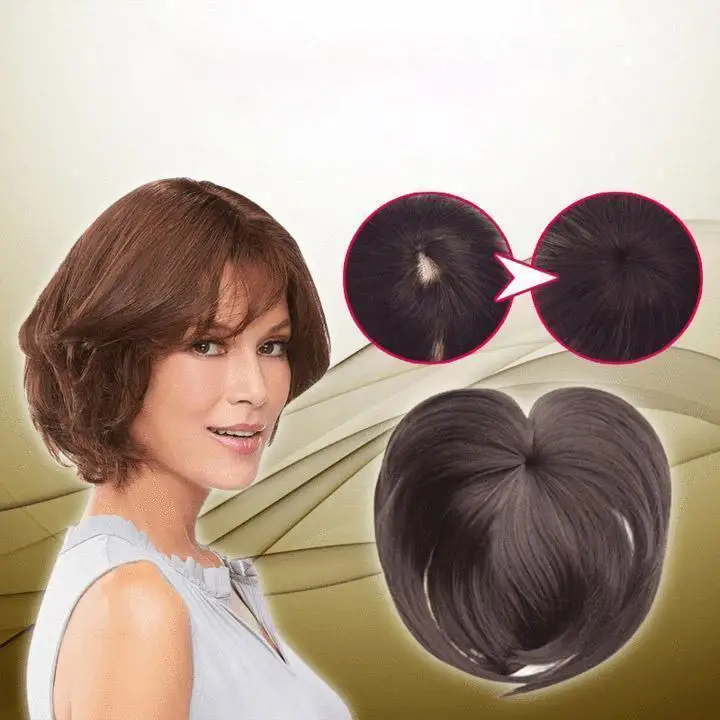 Short Natural Hair Toppers Wig Hair Style Topper for Women Or Men Balding Hair-loss High Hair line Clip-On Hair Extensions