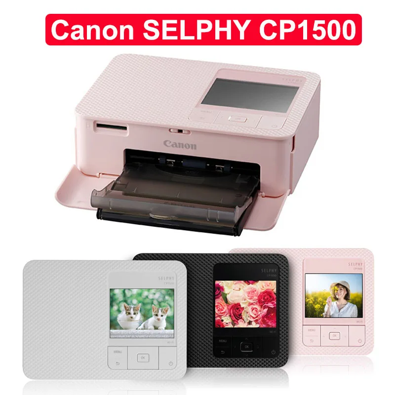 

Canon SELPHY CP1500 Compact Photo Printer Kit Wifi wireless for KP-108IN RP-108 KP-36 KC-36 KL-36 Photo Paper