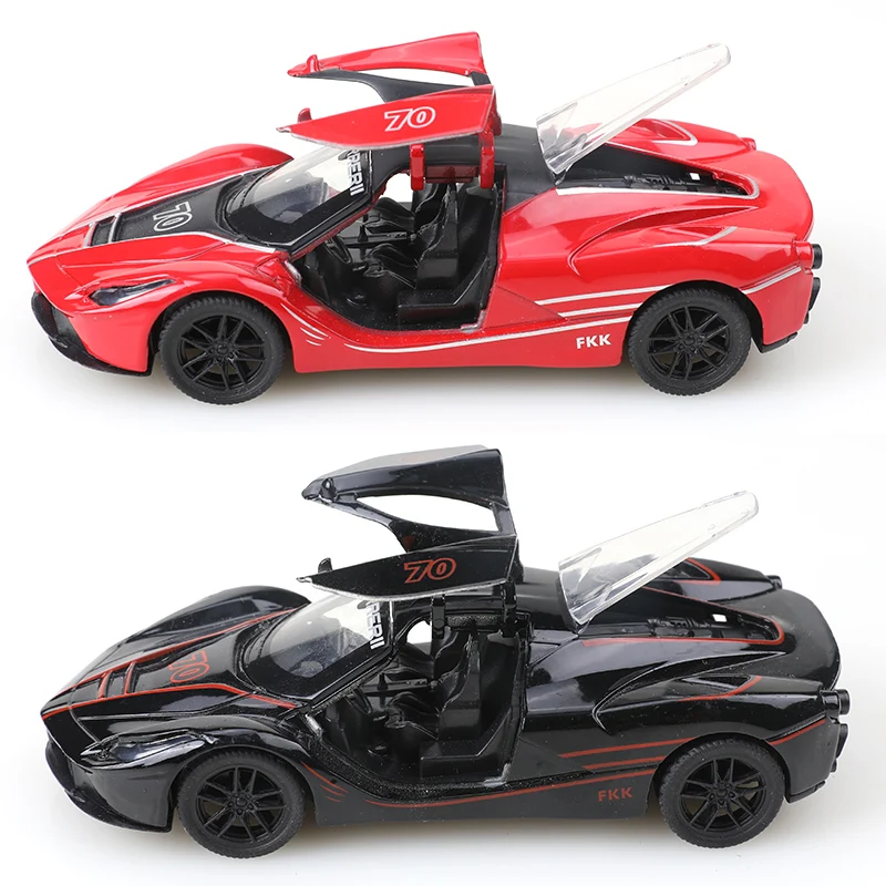 Фото Металлическая модель автомобиля LaFerrari (масштаб 1:36) с функцией отката, коллекционная игрушка-украшение для мальчиков и детей №2