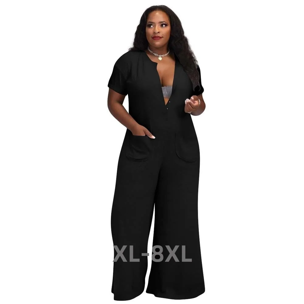 Женский комбинезон с широкими штанинами