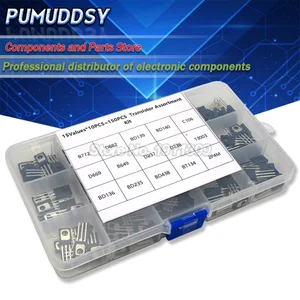 150pcs TO-126 Transistor Assortment Kit pack B772 D882 BD139 BD140 C106 D669 B649 D237 D238 13003 BD136 BD235 BD438 BT134 2P4M