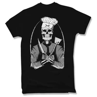 funny cooking skeleton chef printed t shirt short sleeve 100 cotton casual t shirts loose top size s 3xl