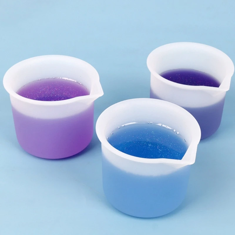 

Силиконовая мерная чашка, антипригарная многоразовая силиконовая чашка для смешивания для эпоксидной смолы, литейная форма, поделки для изготовления ювелирных изделий
