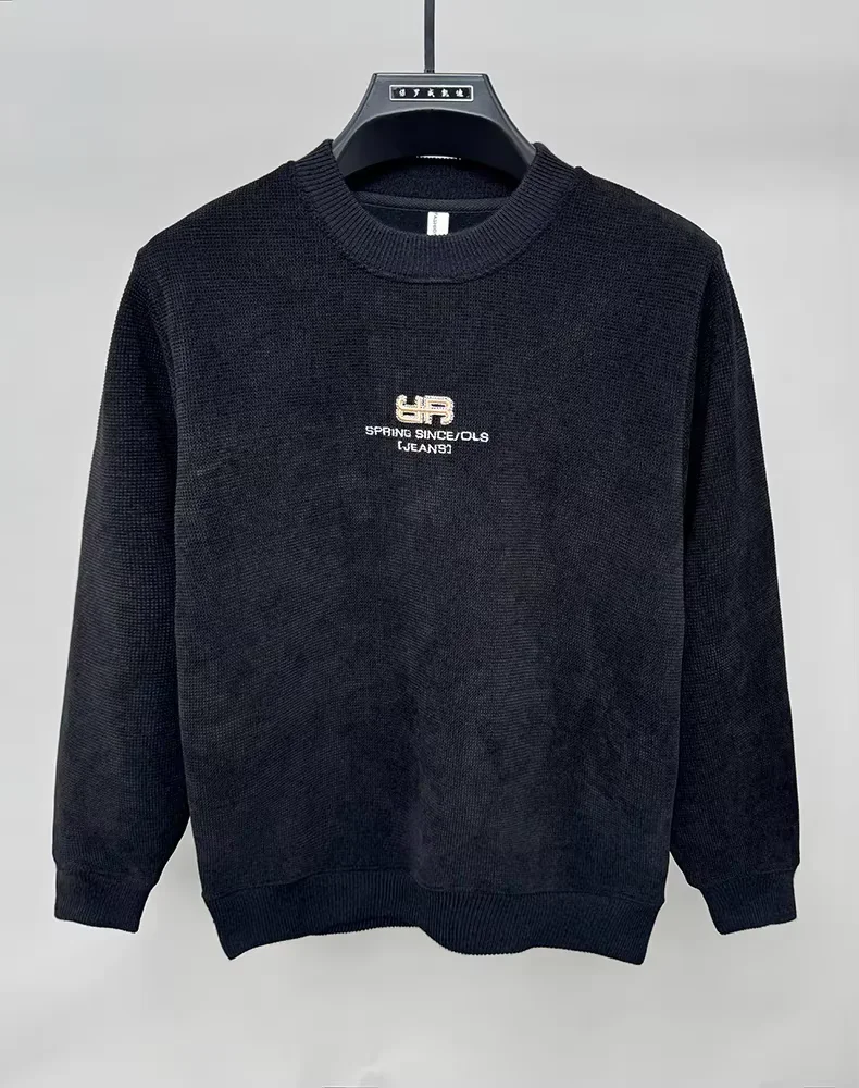  Высококачественные трикотажные рубашки мужские круглые воротнички осень - зима