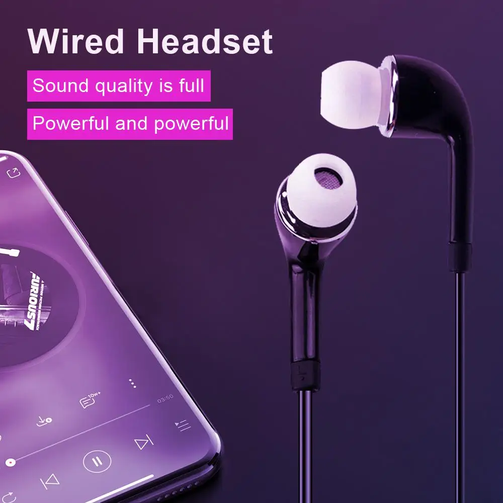 

3.5mm Mobile Phone In-ear Wired Subwoofer Earphones With Microphone Tuning Wired Headset For Samsung S4 60Ω Earphones Headphones
