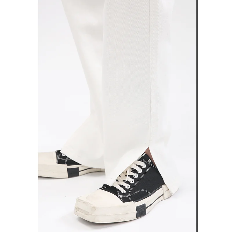 Men's Wear 2022 New Vintage Comfortable Black Split Fork Jeans Loose Temperament Versatile Recreational Trousers Autumn Female