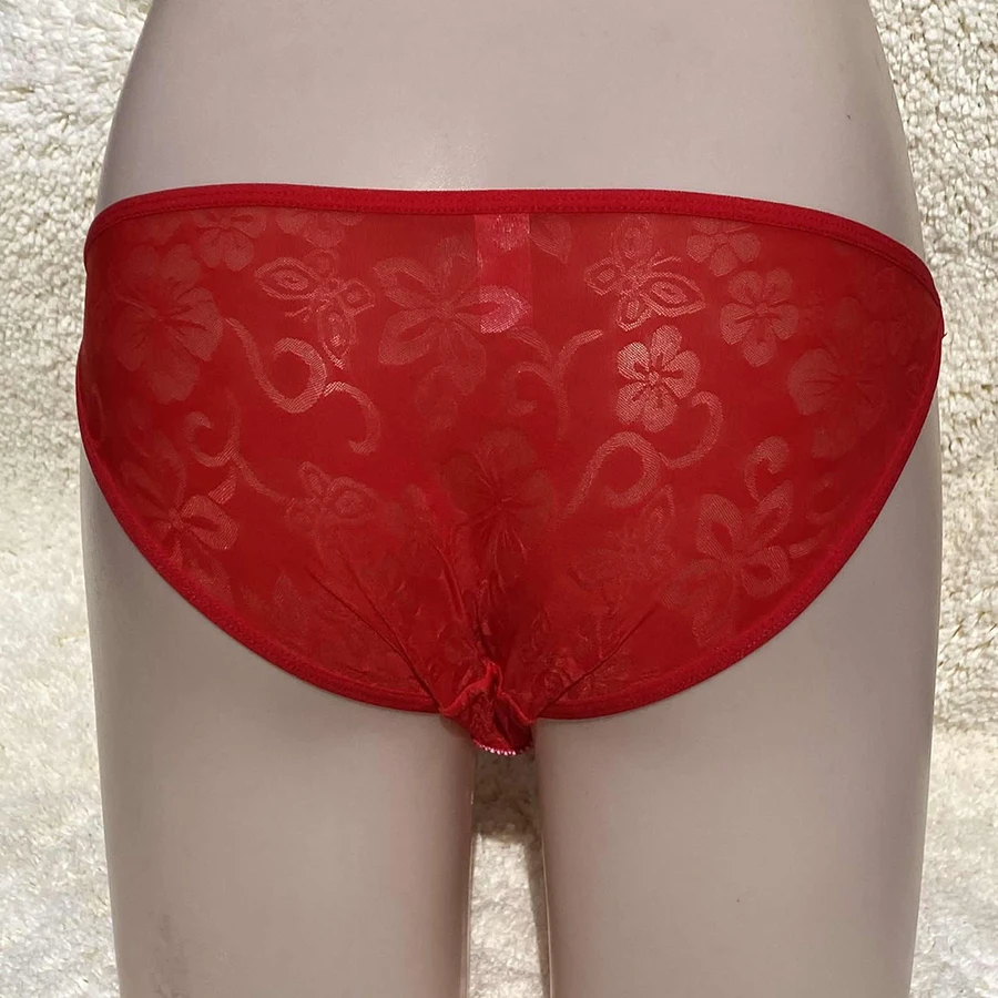 Camel Toe Control Panty Lace Underwear Transgender Crossdresser Shemale Ladyboy Briefs Embroidery Tassels Panties