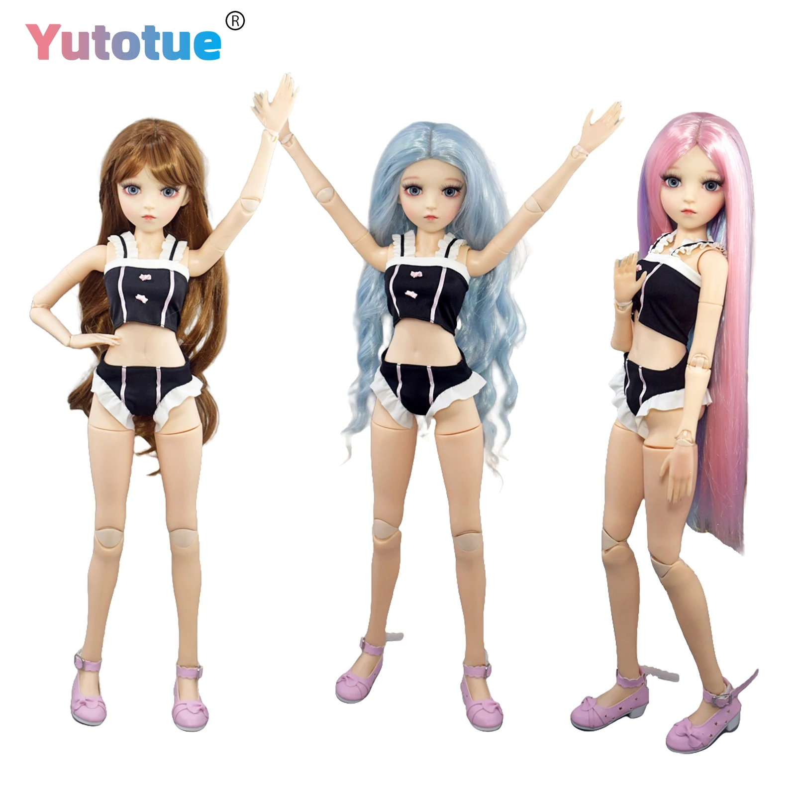 Yutotue 60 см виниловая шарнирная кукла