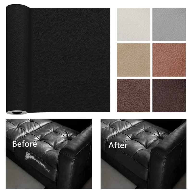 

50X138CM for Self Adhesive Leather Repair Patch Sheet Fabric Fix Sticker Repairing Sofa Tape Pu Sticky Padding Patches Car