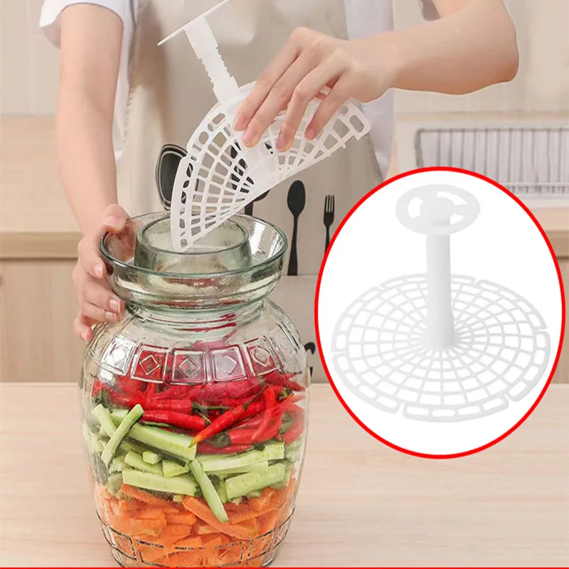 

Корейский пластиковый пресс для пирожных Kimchi, для домашней банки, гаджеты, кухонный инструмент 5,9/дюйма для приготовления пирожных Kimchi, банка-держатель