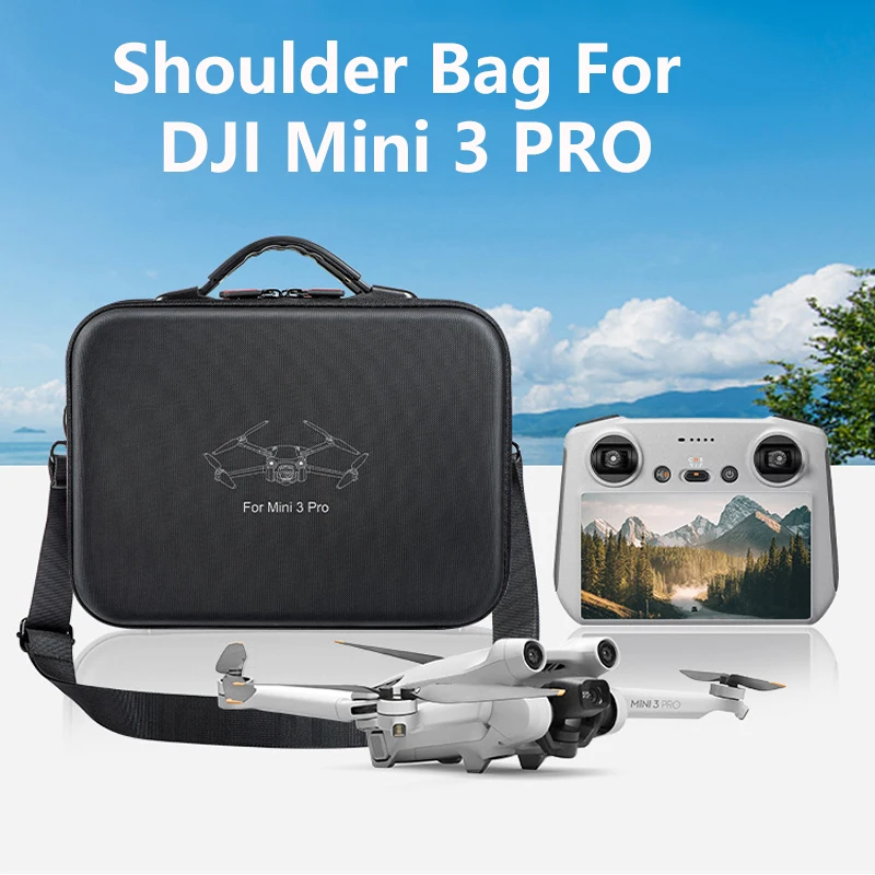 DJI Mini 3 Pro Portable Shoulder Bag PU Carrying Case for DJI Mini 3 Drone Handbag RC Remote Controller Accessories Storage Bag