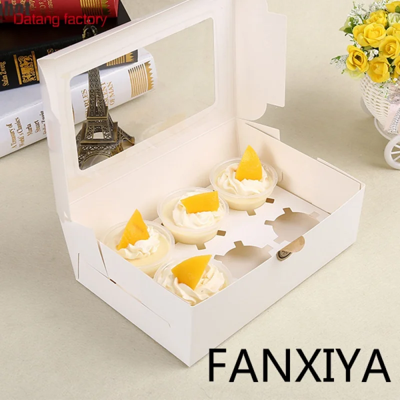 

Wholesale 12 Holes Kraft Paper Cupcake Packaging Take Away Cake Favor Boxes Packing Cupcake Boxes