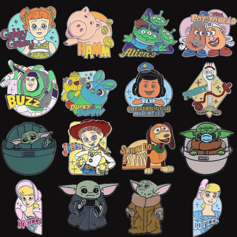 Женская эмалированная булавка Yoda с изображением История игрушек булавки и броши