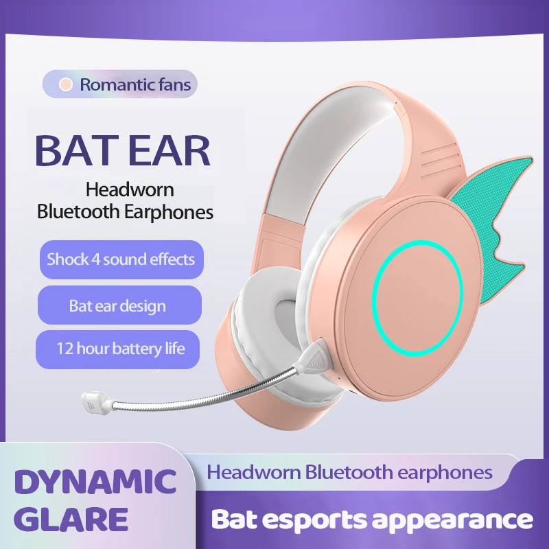 

Беспроводные Bluetooth-наушники с кошачьими ушками