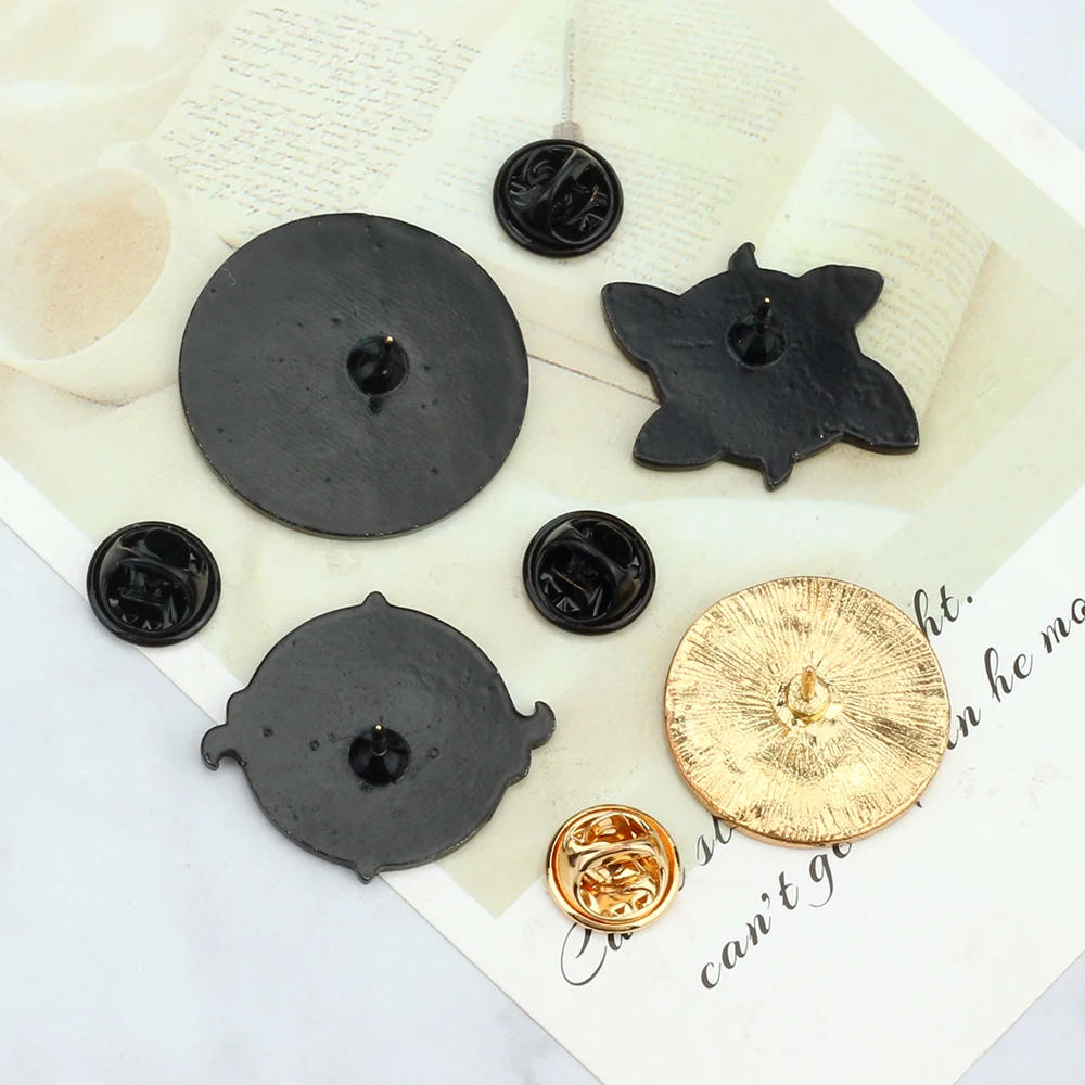 Винтажные белые черные Инь-Янские целебные броши кошка кит карп значки на
