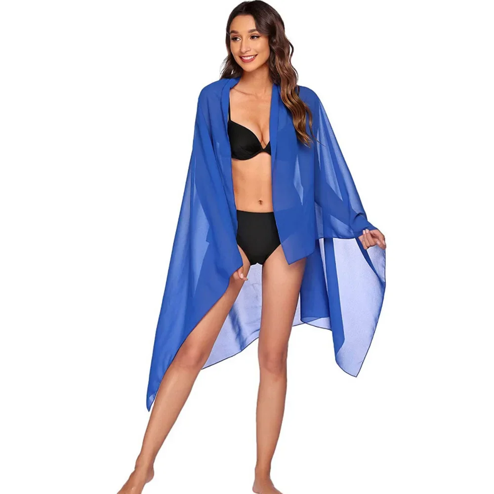Сексуальные женские шифоновые купальники парео шарф кафтан саронг пляжная