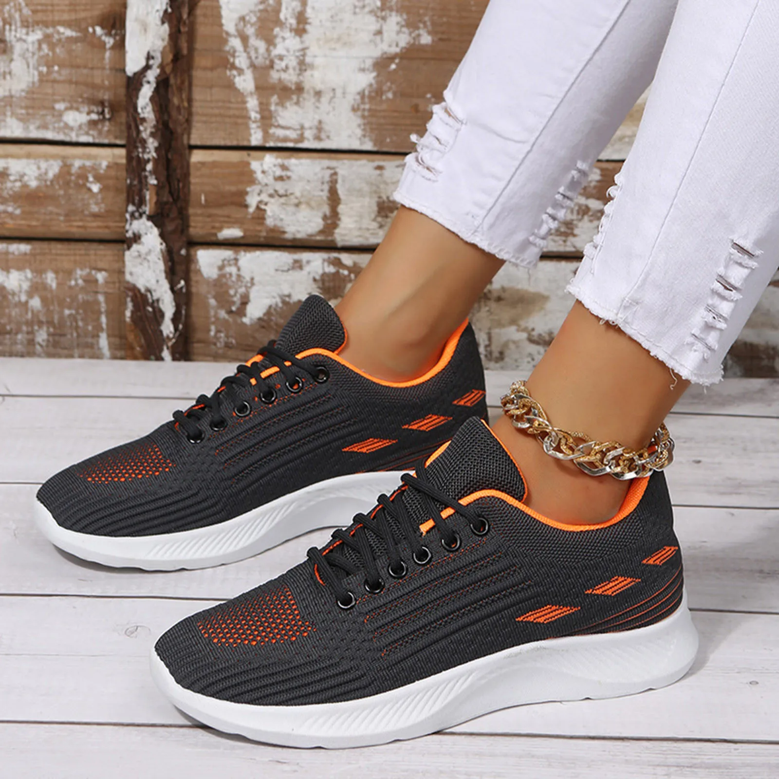 Black And Women S Sneakers Size 9 Walking Shoes For Women Cu