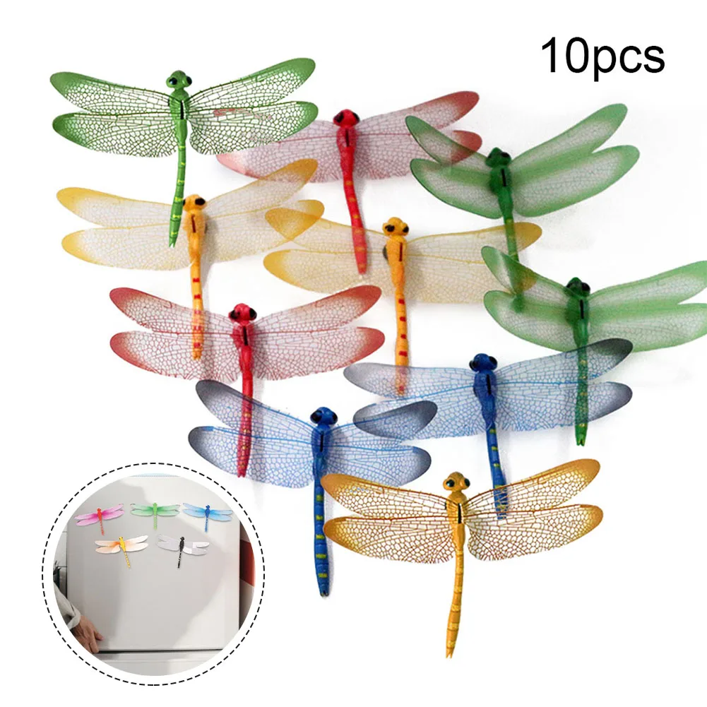 

10Pcs Butterfly Dragonfly Ladybird Room Wall Decoration Fridge Magnets Stickers Multifunction PVC Three-Dimensional Wallpaper