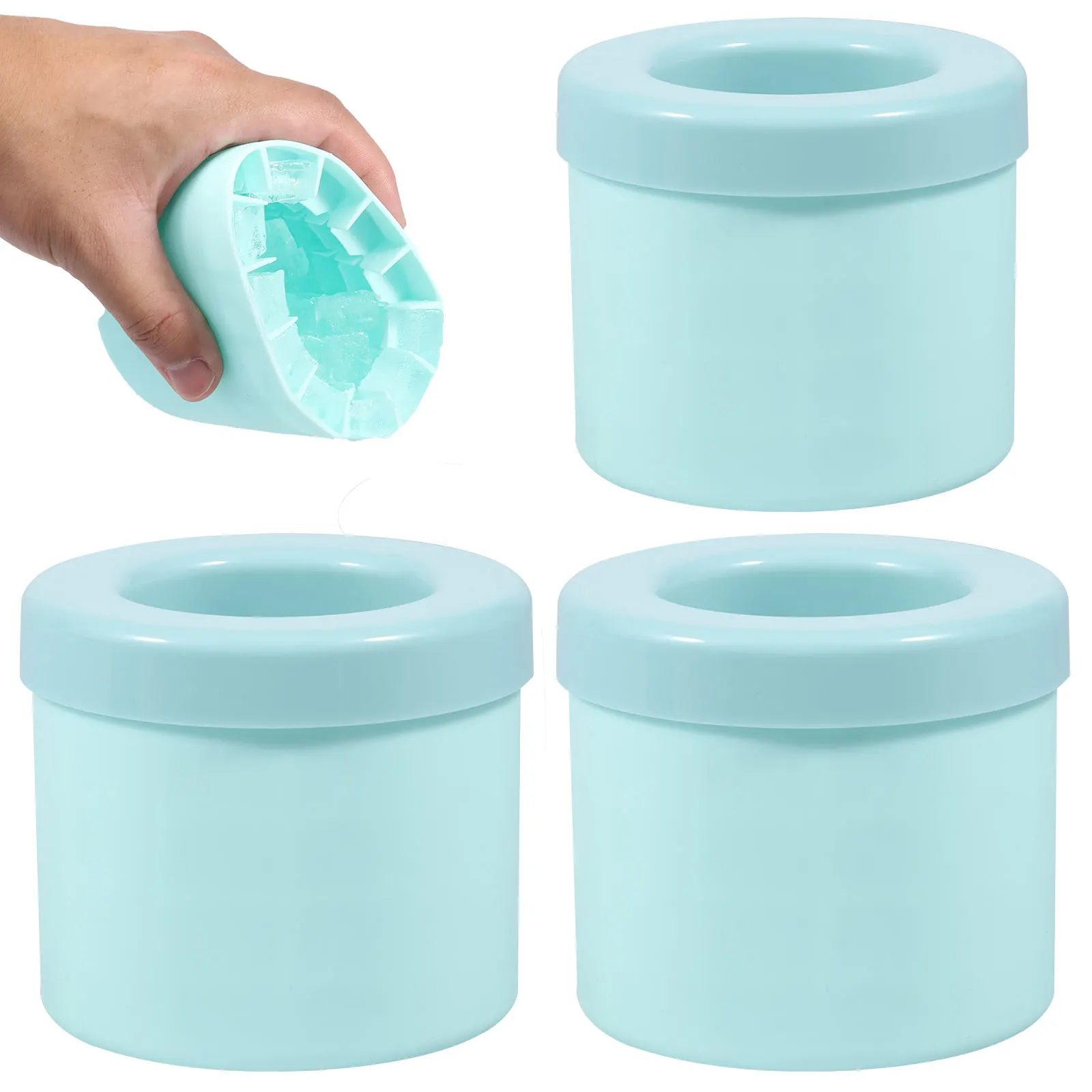 3 шт. лотки для льда с крышками цилиндрические силиконовые формы