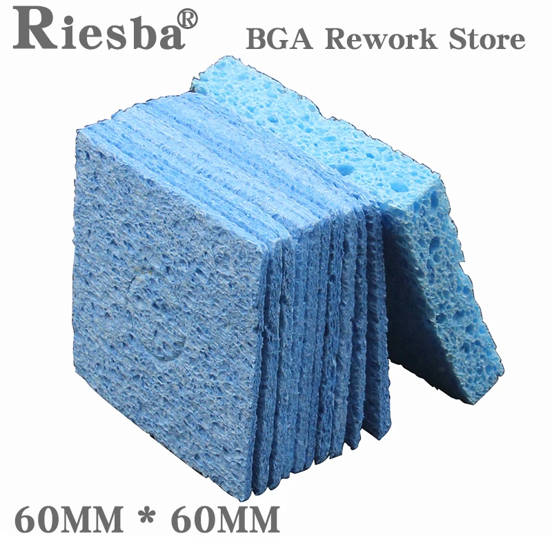 RIESBA blue Clean Tool High Temperature Enduring Condense Electric Solder Welding Soldering Iron TIp Cleaning Sponge
