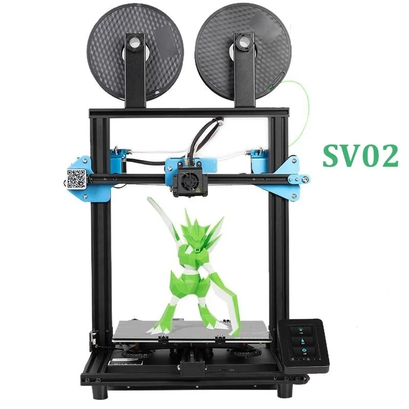 2023 New 3D Printer All-Metal Dual Extruder TMC2208 Drive Silent Mainboard Meanwell Power Tempered Glass Bed 280*240*300mm loading=lazy