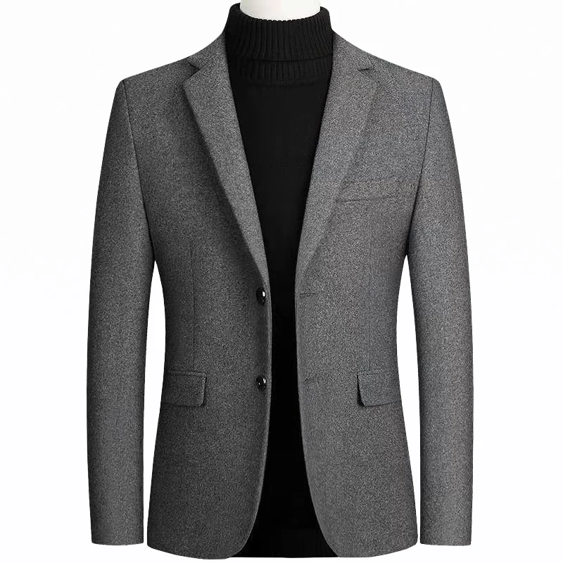 

Мужские новые модные куртки, шерстяные повседневные приталенные деловые мужские костюмы, пальто, куртки, мужской шерстяной костюм, блейзер