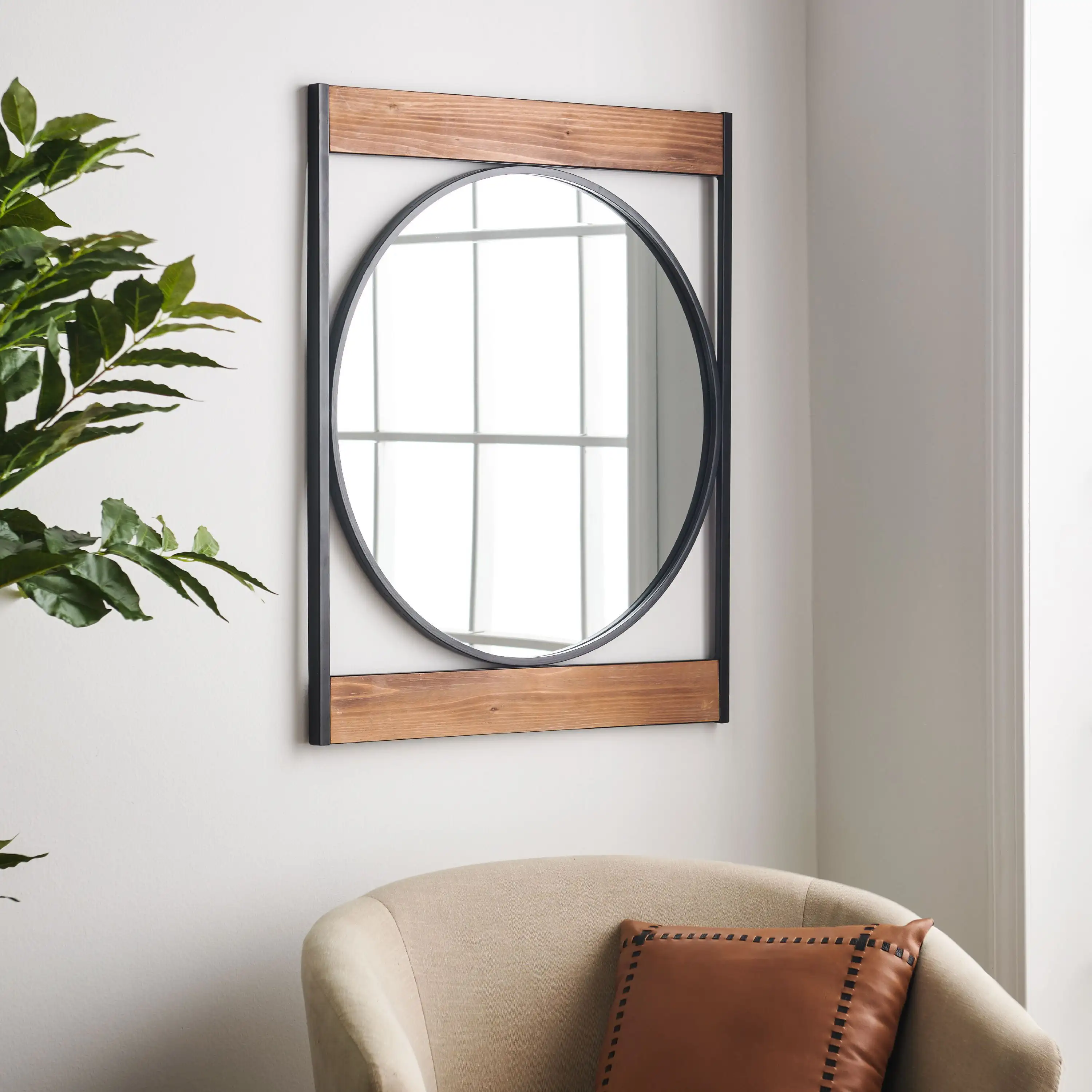 

Industrial Metal Wall Mirror